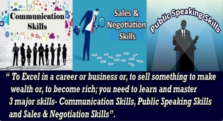 package | Master 3 major Career Competency Skills- Communication Skills, Public Speaking & Sales & Negotiation Skills. 