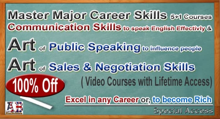 package | Master Major Career Skills : Communication Skills & Leadership skills in Public Speaking & Sales Skills (Full Package)