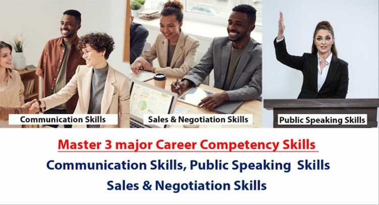 package | Master to Excel in your Career (Job/Business): Learn 3 Major Skills-Public Speaking, Communication Skills & Sales Skills
